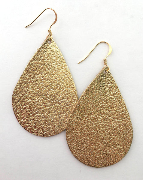 gold-teardrop-leather-earrings