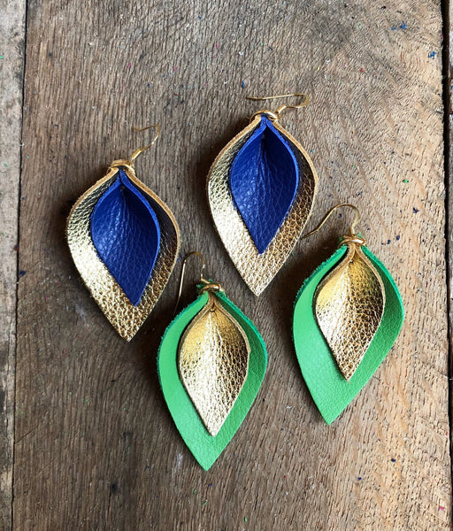 katie-double-layered-leather-leaf-shaped-earrings-in-shamrock-green-and-metallic-gold