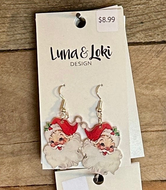 Cutie Vintage Santa Earrings