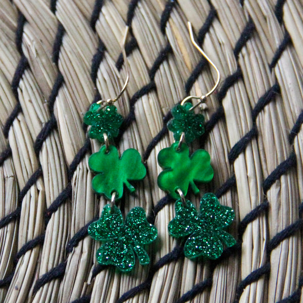 Lucky Clover Cascade Earrings
