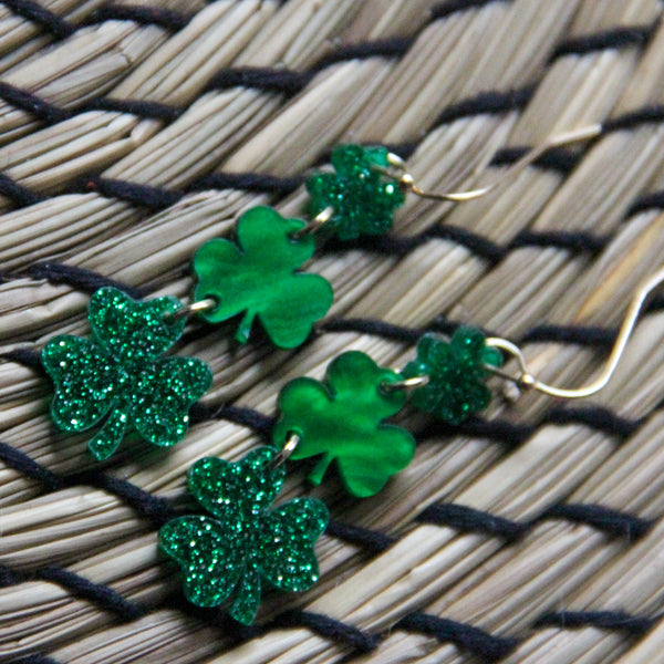 Lucky Clover Cascade Earrings