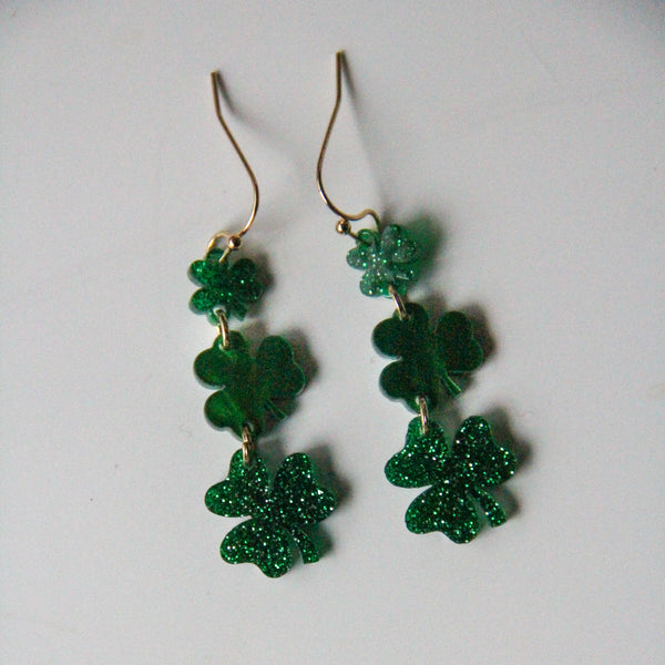 Lucky Clover Cascade Earrings
