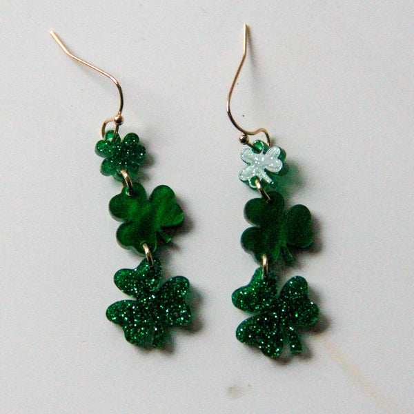 Lucky Clover Cascade Earrings