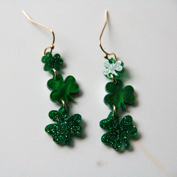 Lucky Clover Cascade Earrings