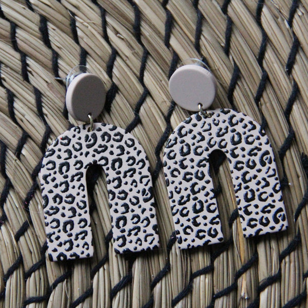 Dottie - Leopard Arch Earrings