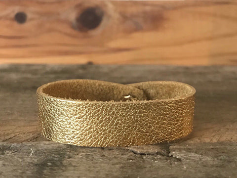 gold-thin-cuff-leather-bracelet