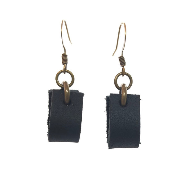 maddie-mini-black-leather-hoop-earrings
