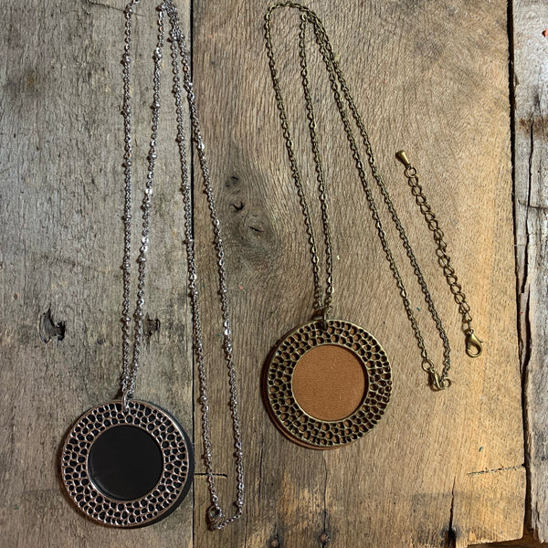 Metal And Leather Necklaces